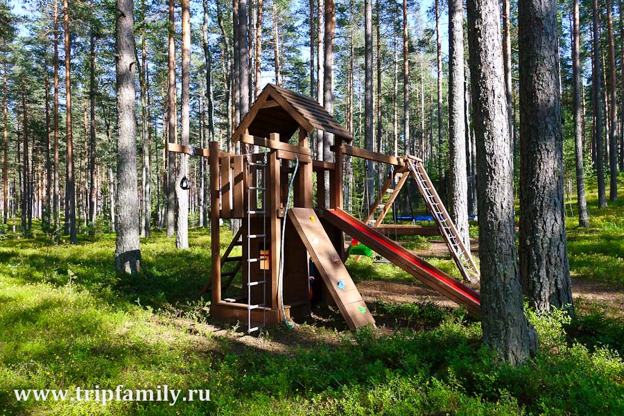 детская площадка в лесу